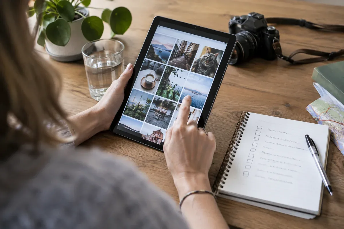 A person checks the audience and details of an Instagram post