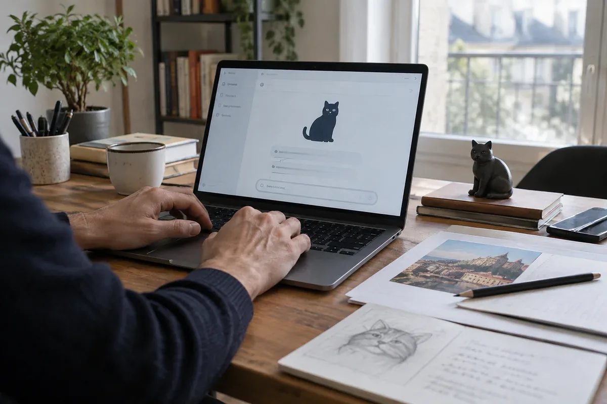 A laptop and organised documents on a desk