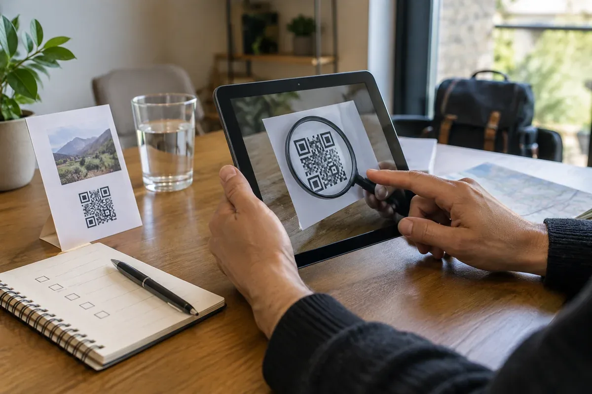 Une tablette et une liste de vérification sur une table