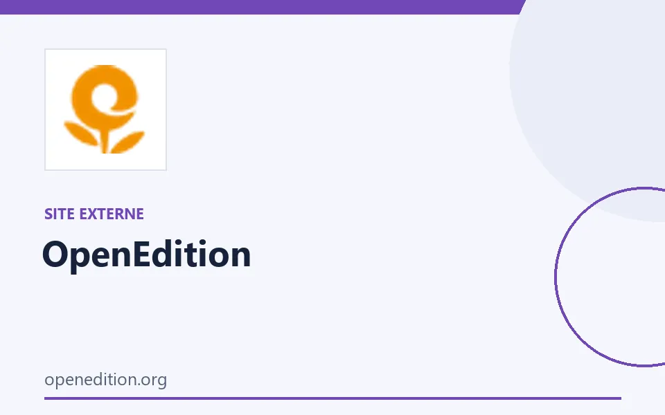 Identification graphic for OpenEdition